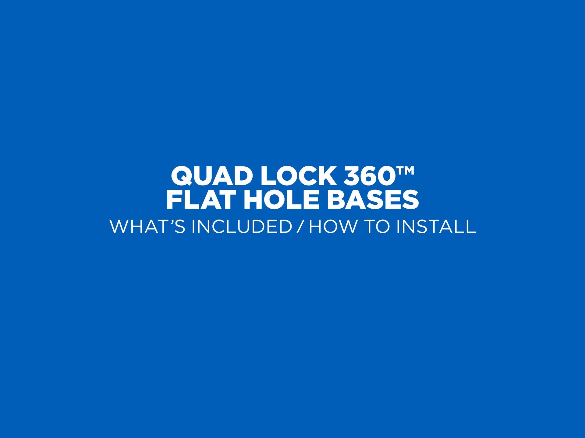 Quad Lock 360 Base - Flat Rectangle Bases